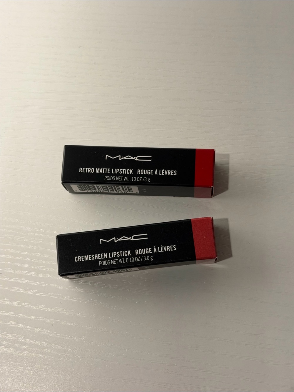 MAC Cosmetics Retro Matte & Cremesheen Lipstick Duo - Ruby Woo & Fan Fare
